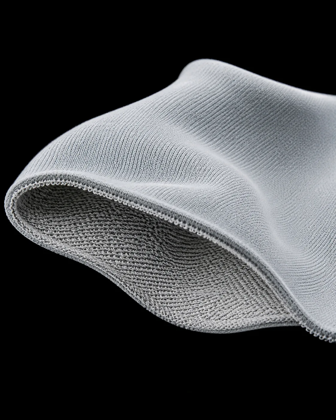 3D cross-section of French terry showing looped interior and smooth face